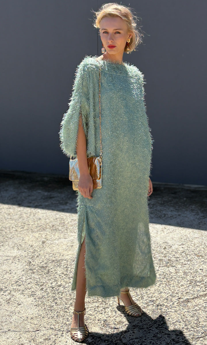 hoss Romulus Dress - Mint Fringe