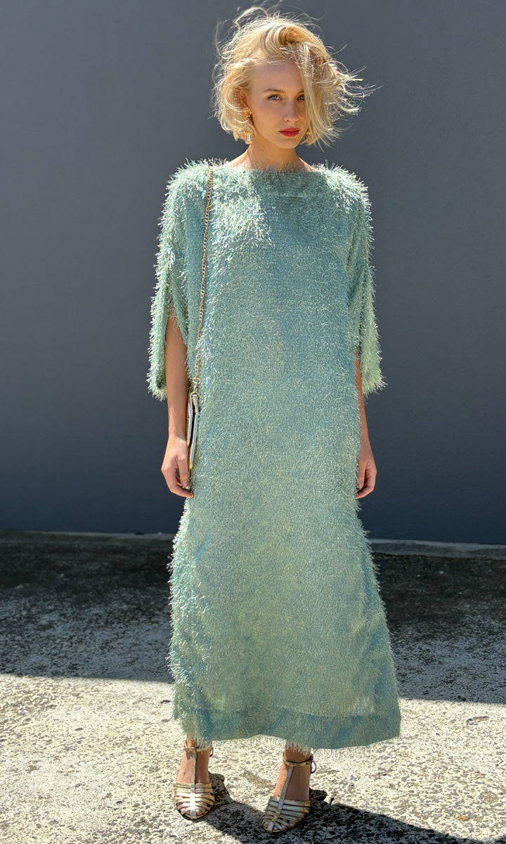 hoss Romulus Dress - Mint Fringe
