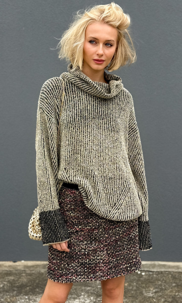 Momoni Severn Jumper Pale Gold/ Black