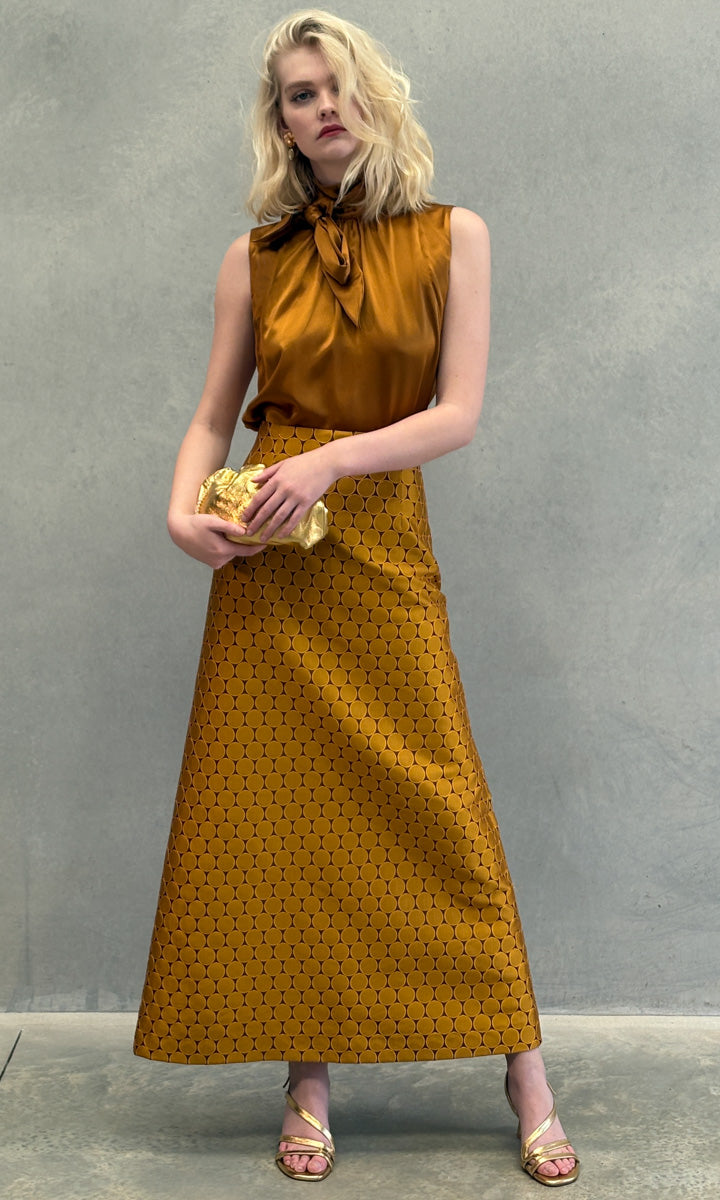 hoss Mardi Silk Top - Copper