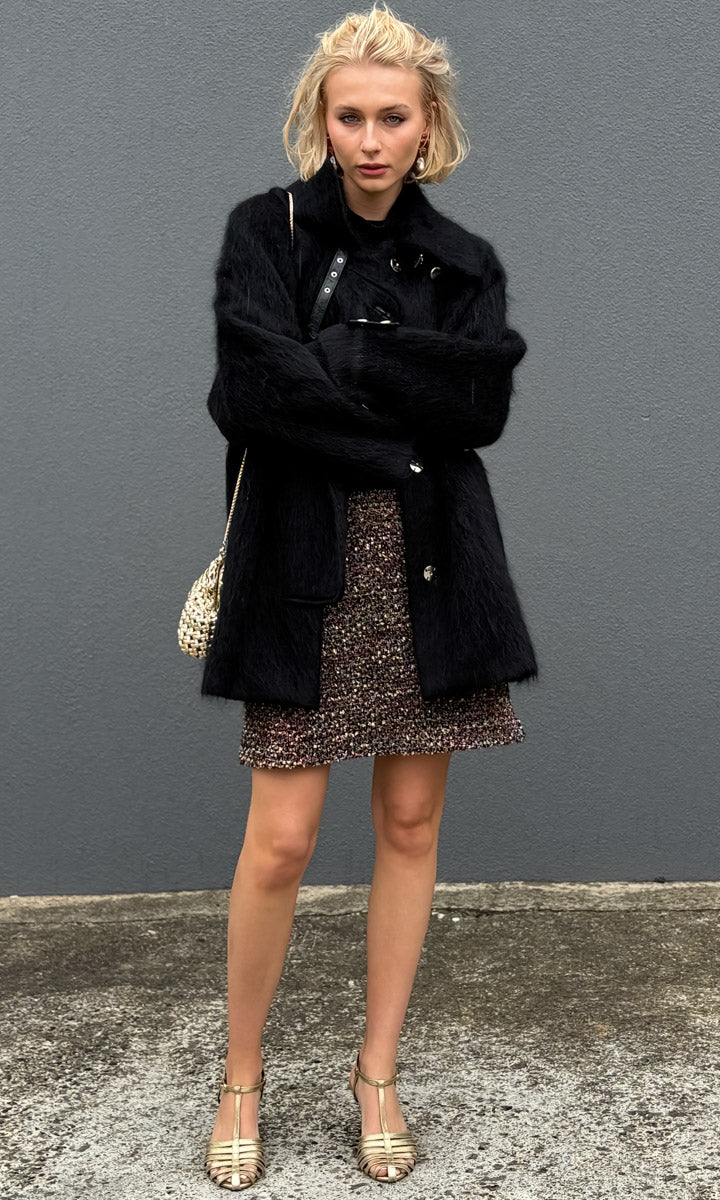 Beatrice b Moto Mohair Coat