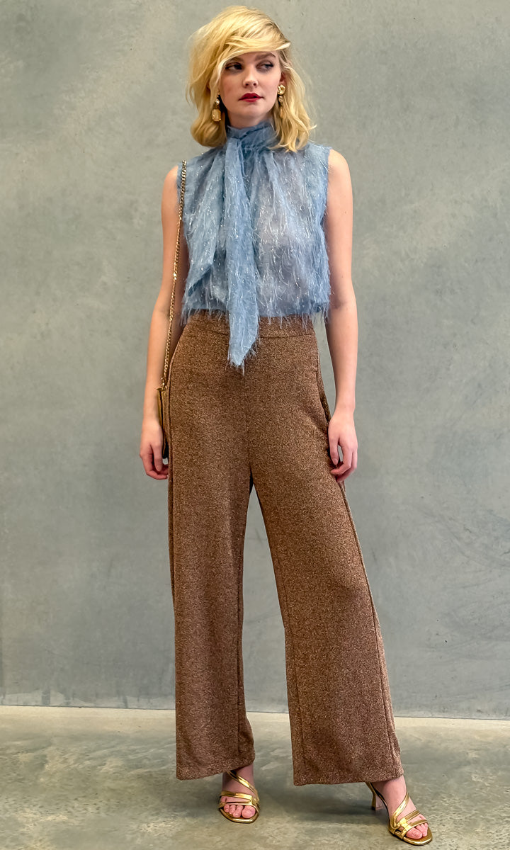 hoss Mardi Top - Smokey Blue Fringe