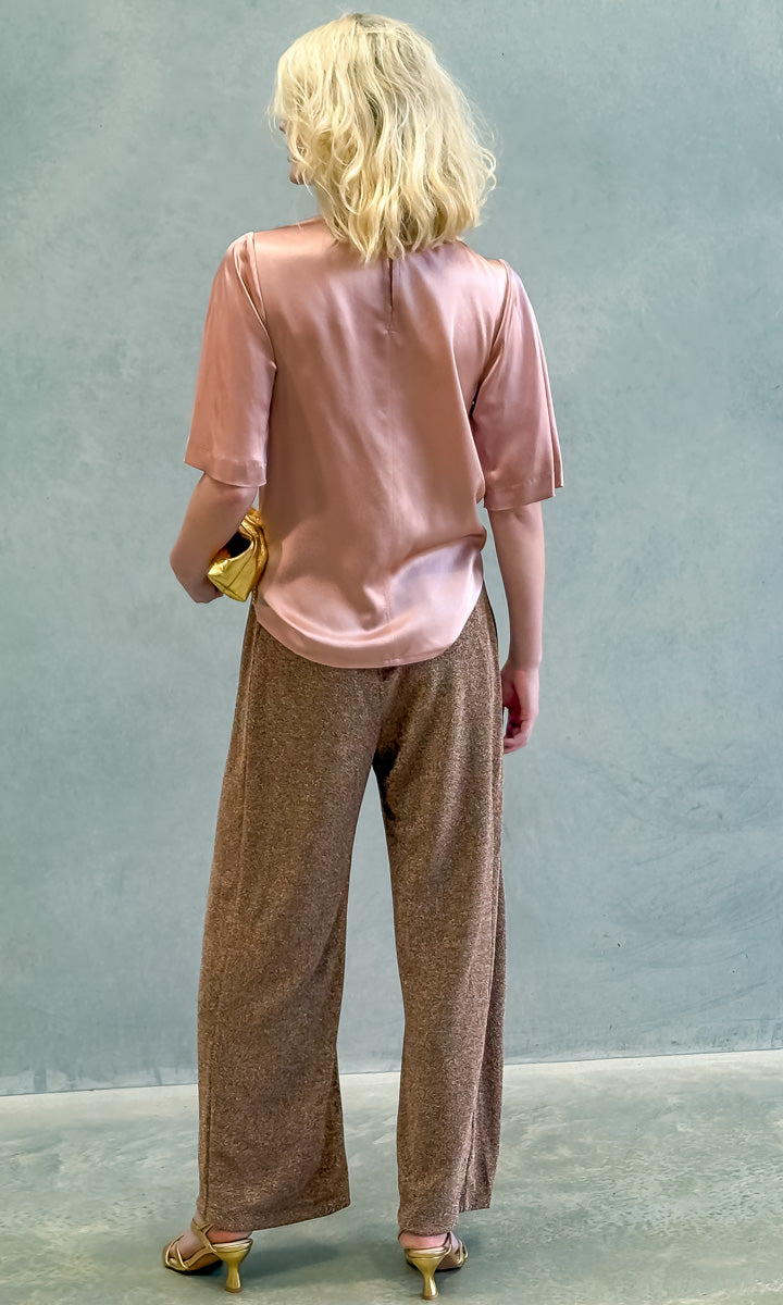 hoss Lucen Silk Top - Salmon Pink