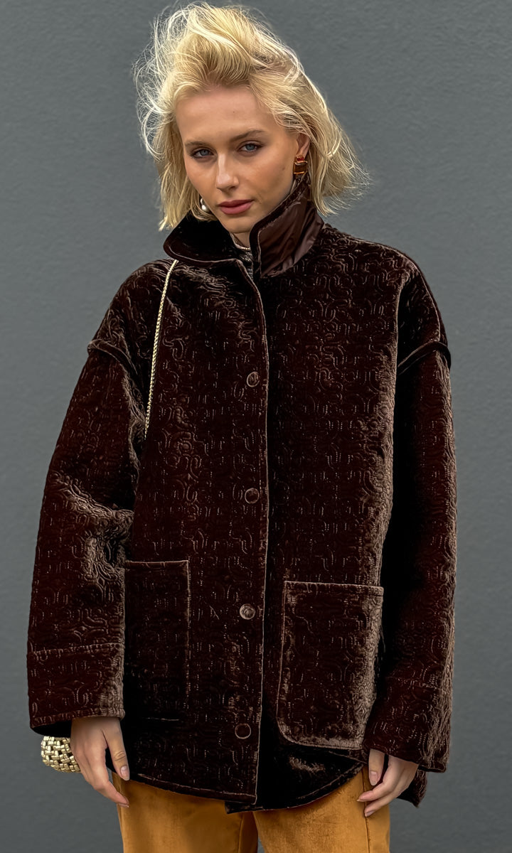 Momoni Botanical Coat -  Velvet Chocolate