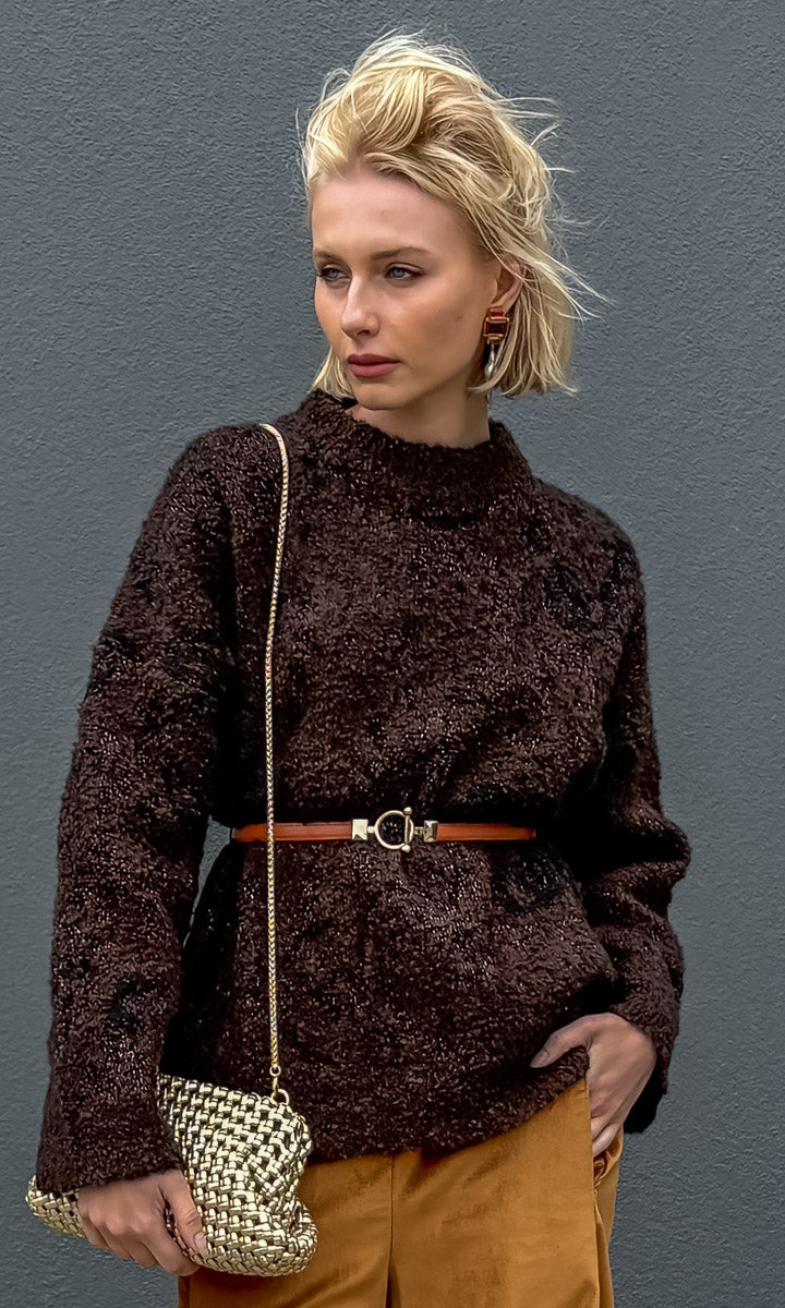 Momoni Stella Chocolato / Copper Thread Jumper