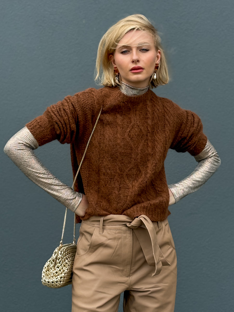 Athens Terracotta Alpaca Jumper