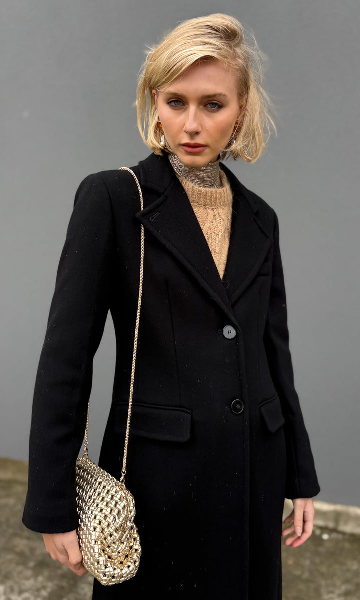 Marella Classic Lines  Black Wool Coat