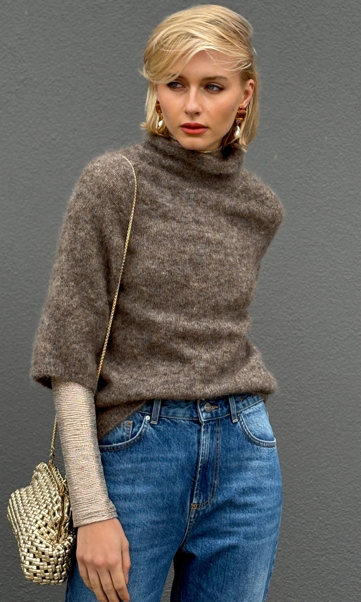 Second Female St Andrews Alpaca Mocha Knit
