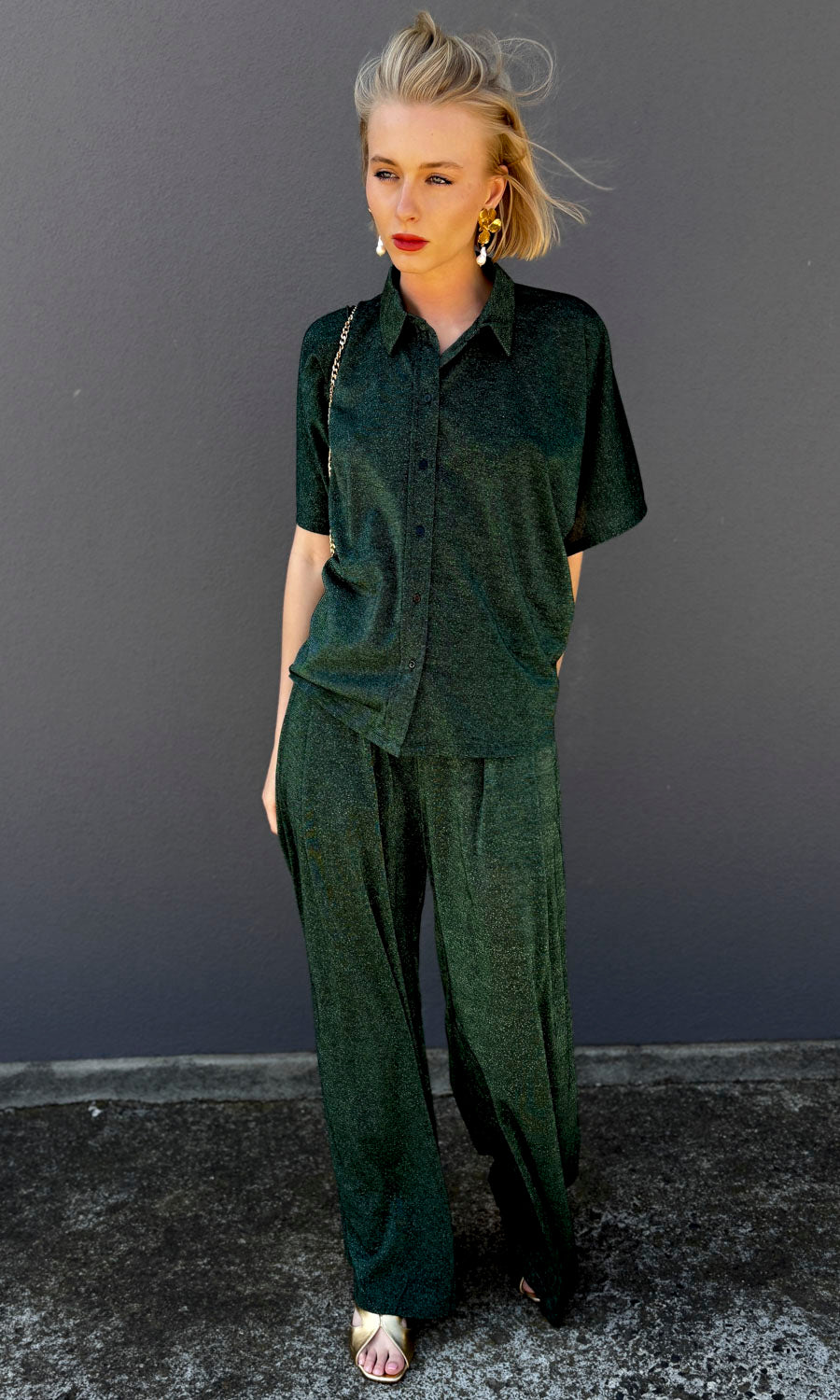 Momoni Aspen Pant - Emerald