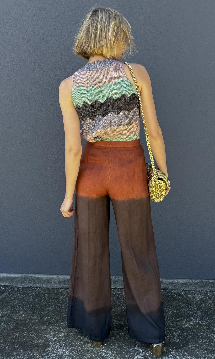 Liviana Conti Magma 3 Tone Linen Trouser