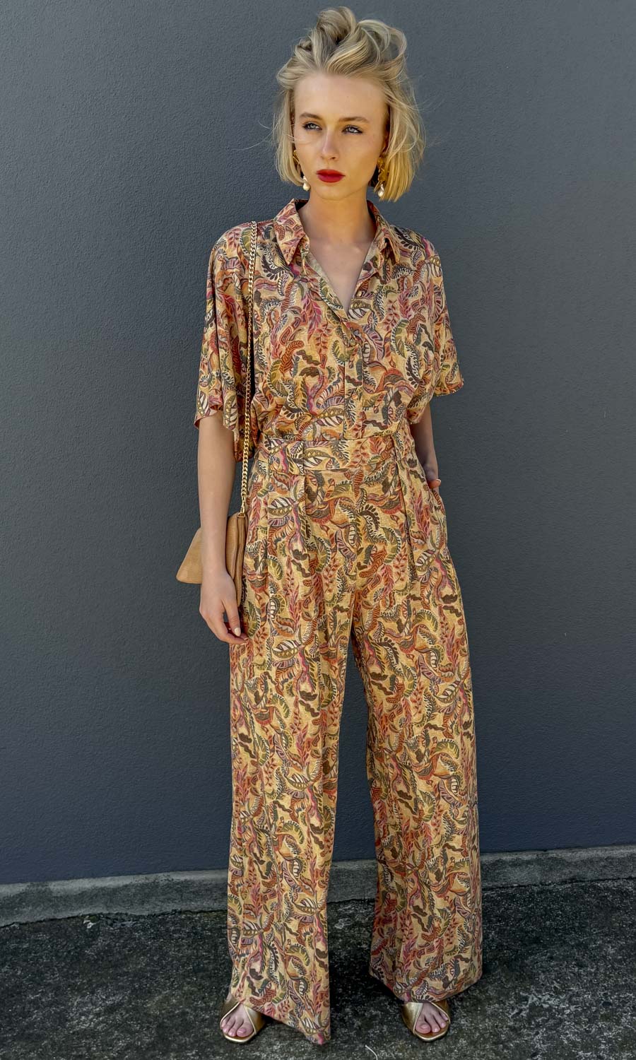 Momoni Brooklyn Shirt - Multicolour Lurex Knitted Magenta