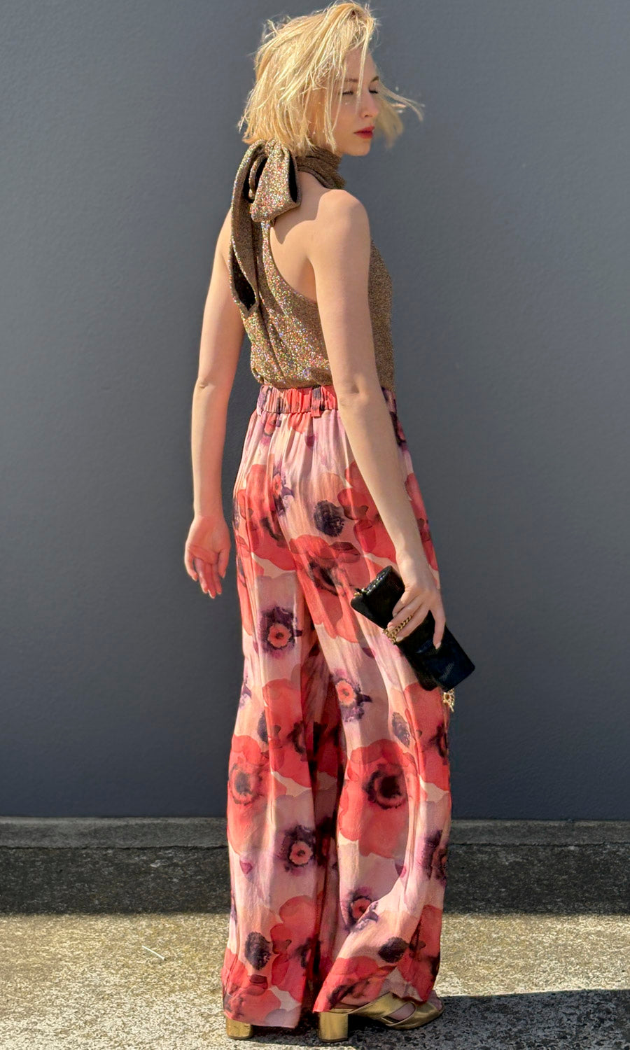 Hoss Lurex Glam Halter - Copper