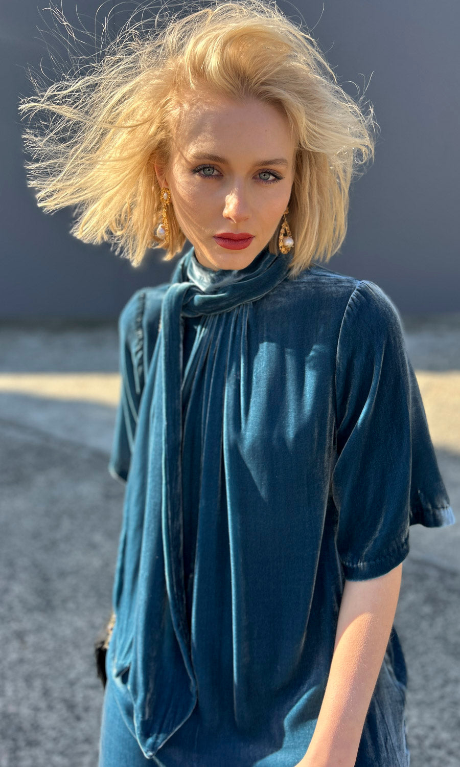 hoss Margot Maxi Dress - Blue Water Silk Velvet 10 hoss Margot Maxi Dress - Blue Water Silk Velvet 10