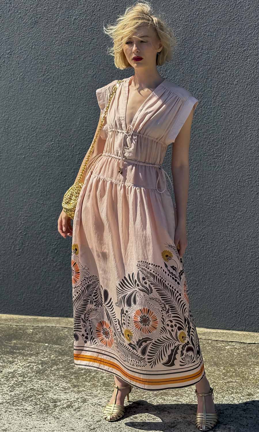 Sabina Musayev Oria Maxi Dress Blush