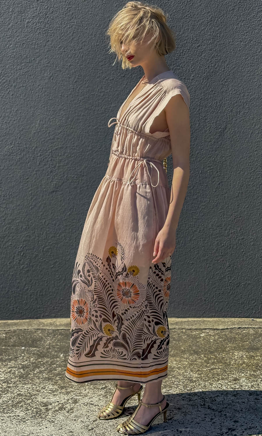 Sabina Musayev Oria Maxi Dress Blush