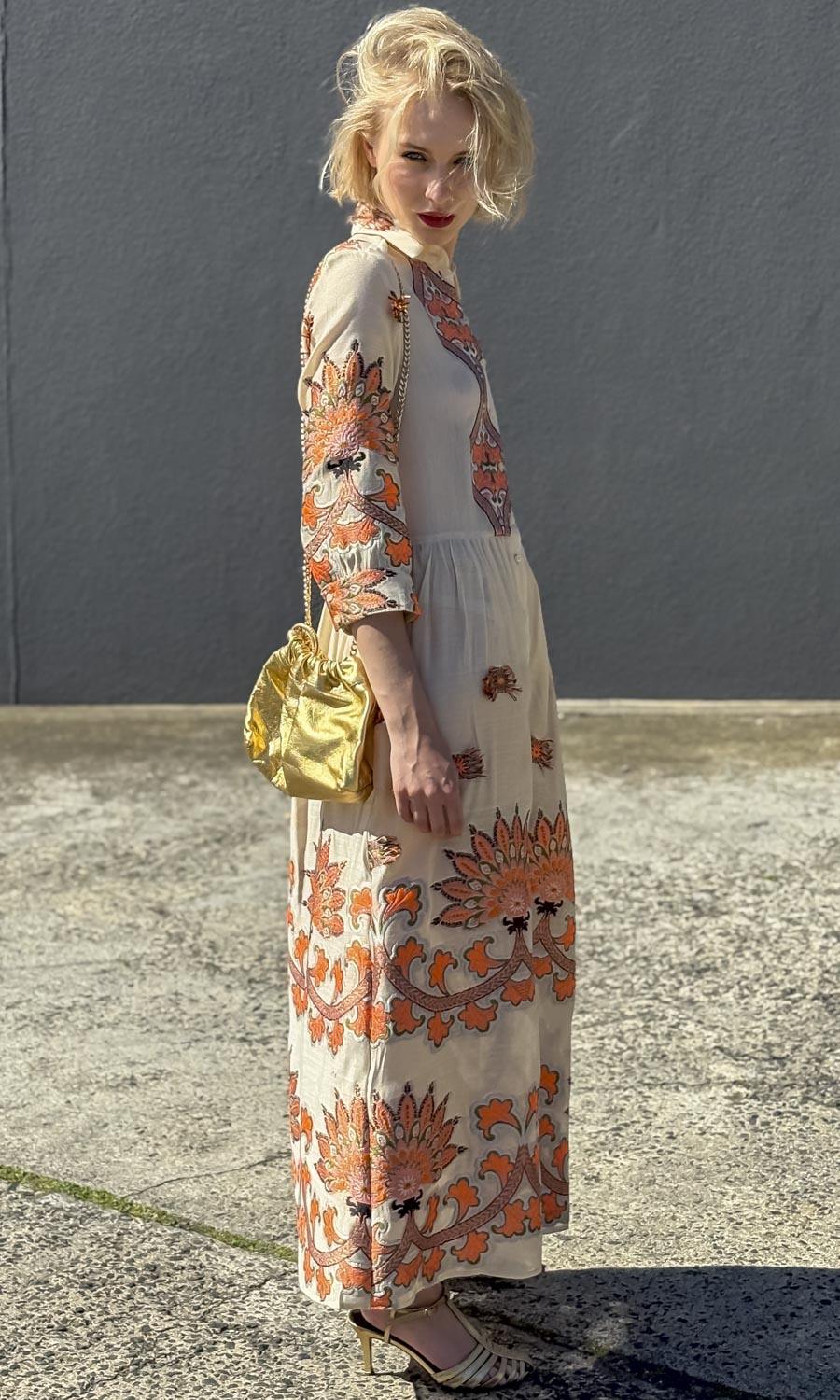 Valerie Khalfon Rosalie Embroidered Maxi