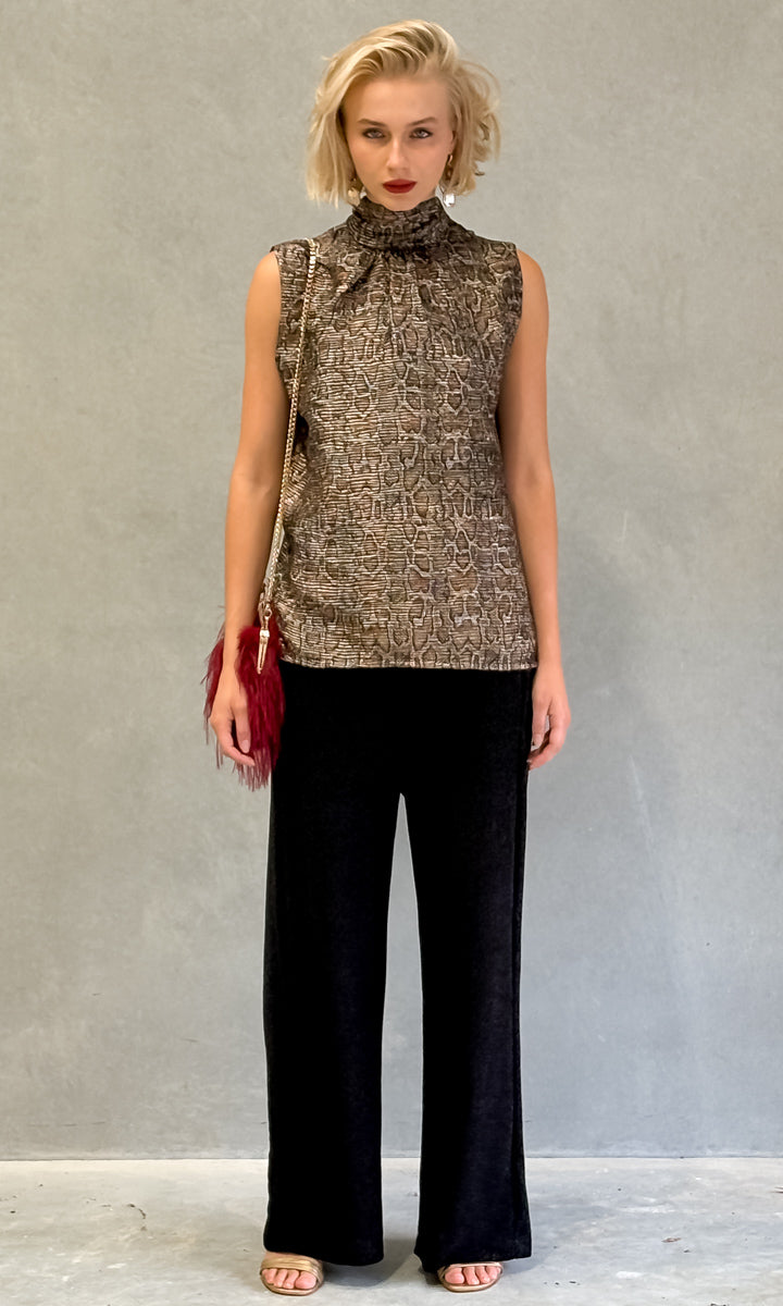 hoss Mardi Silk Tie  Top - Serpentine