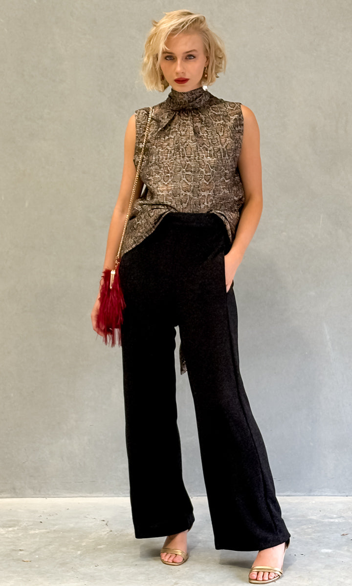 hoss Mardi Silk Tie  Top - Serpentine
