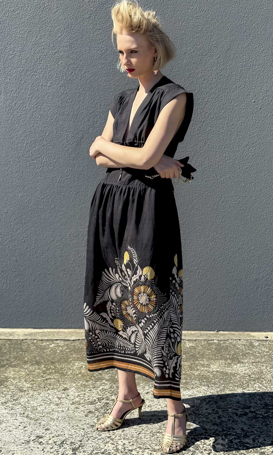 Sabina Musayev Oria Maxi Dress - Black Print