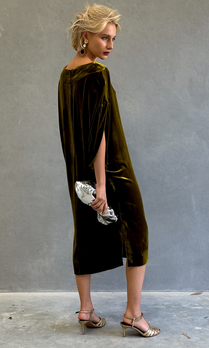 hoss Romulus MIDI Length Dress - Galliano Gold