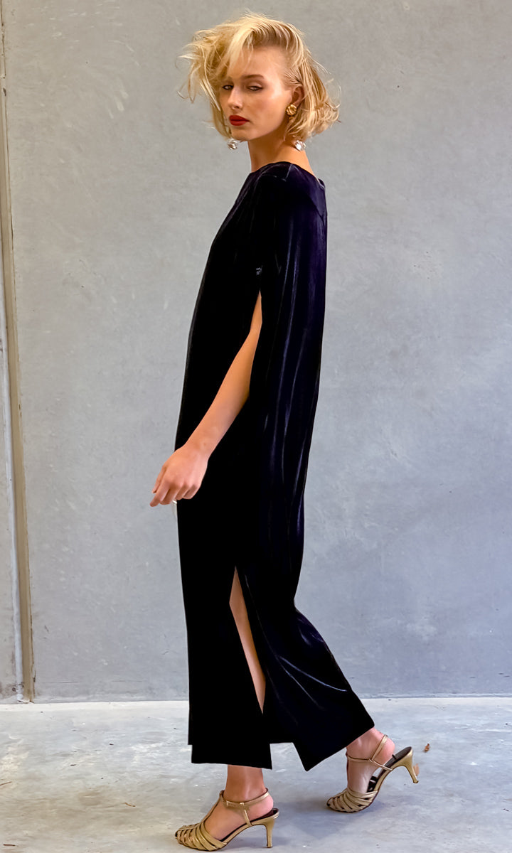 hoss Romulus Maxi Dress - Midnight Blue Velvet