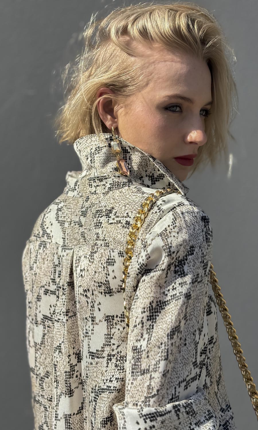 hoss Gala Dress - Silk Python