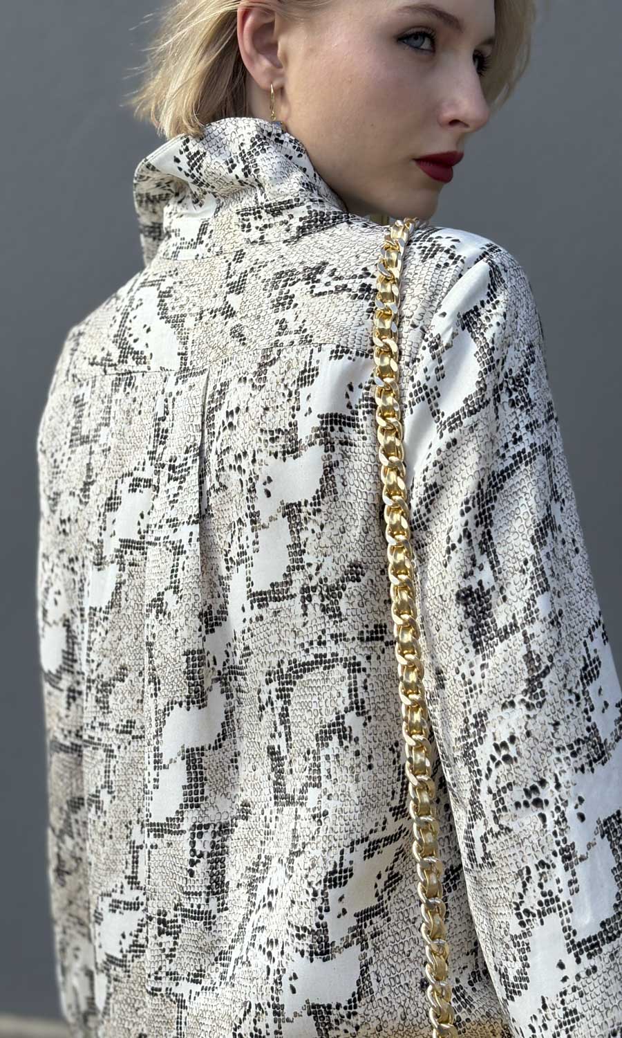 hoss Gala Dress - Silk Python