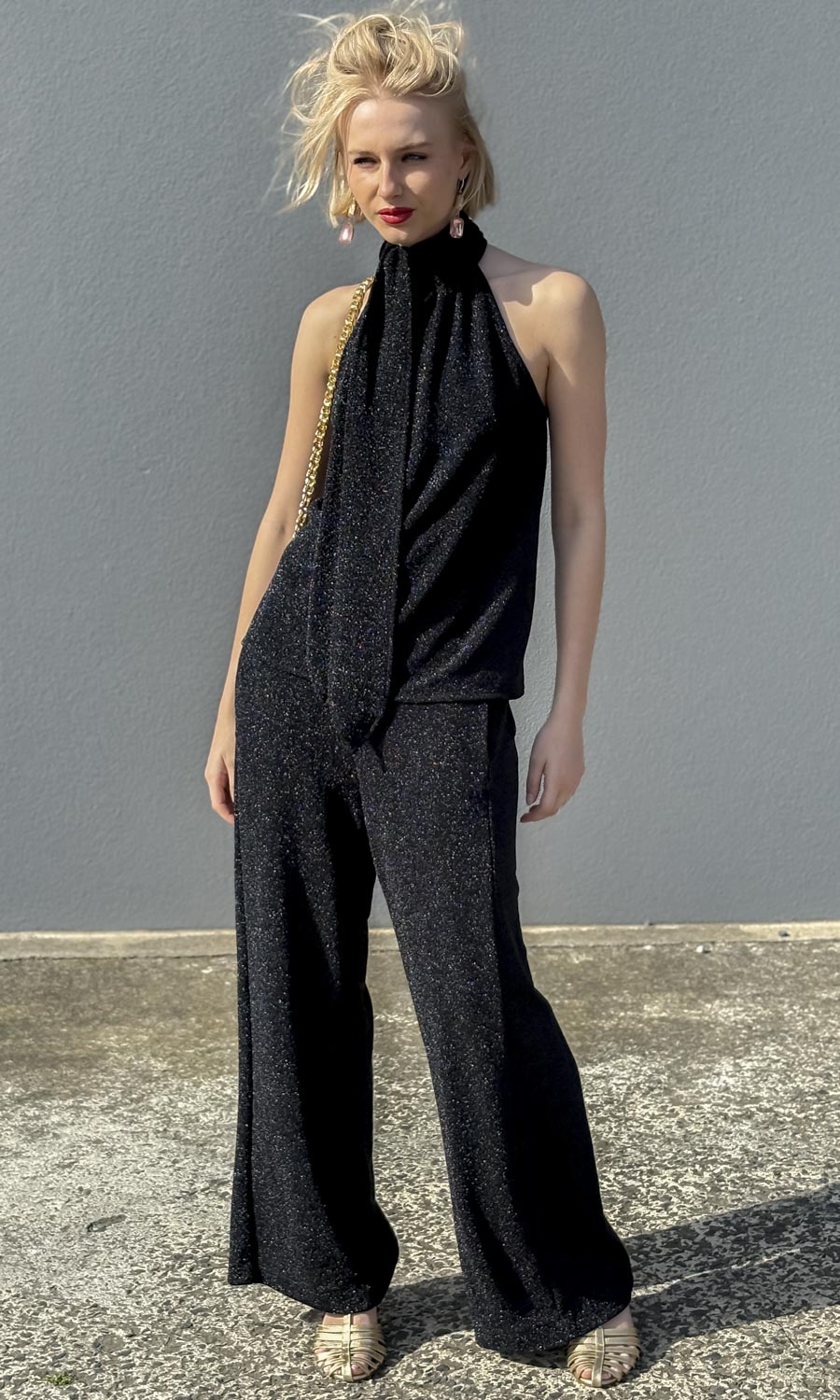 hoss Glam Halter - Black