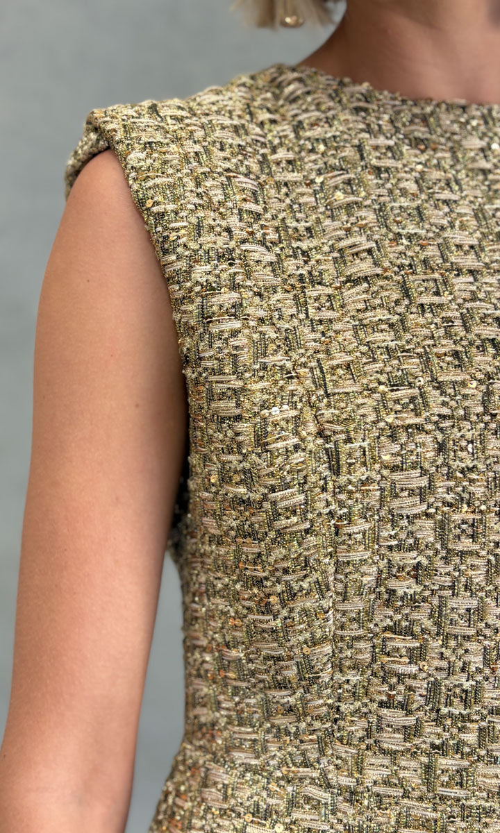 hoss Dahlia Dress - Weave Gold Multi Colors