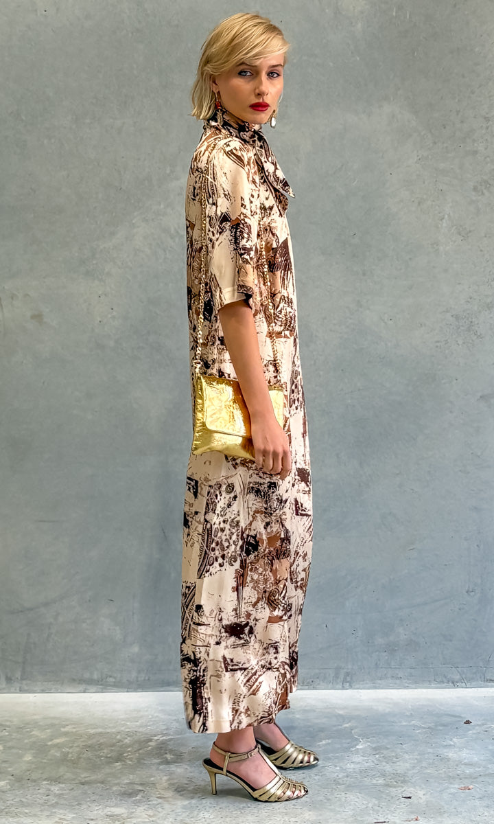 hoss Margot Silk Maxi Dress - Vintage Golds