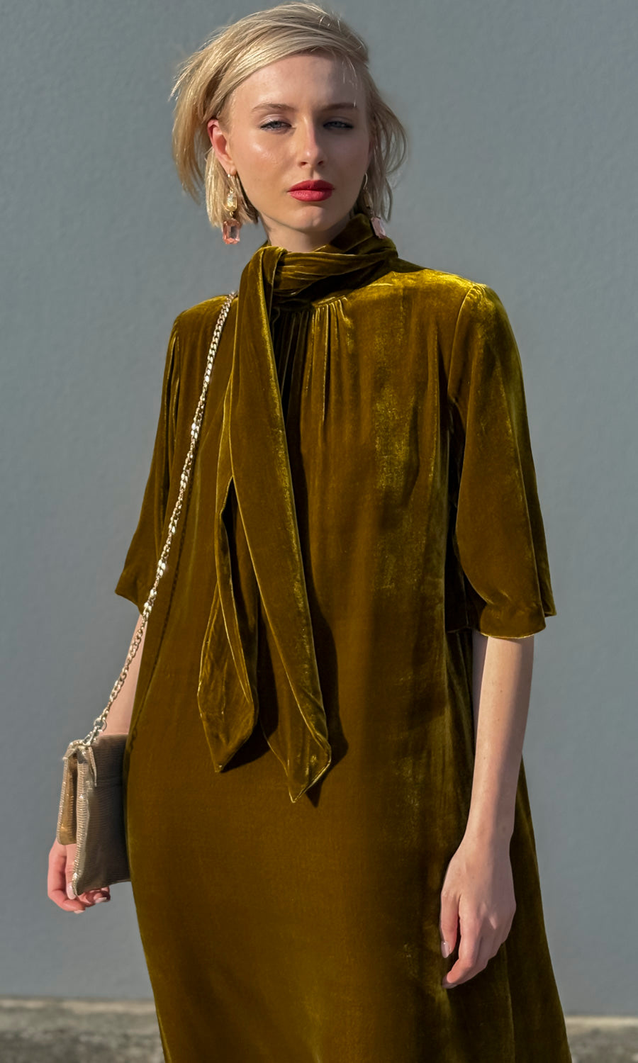 hoss Margot Maxi Dress - Galliano Gold Silk