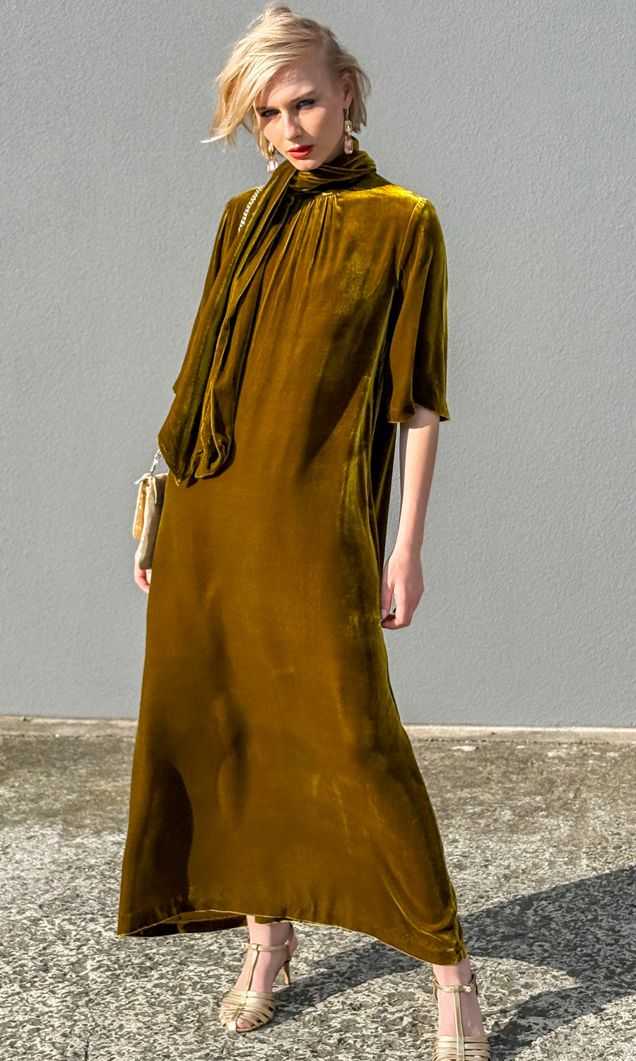 hoss Margot Maxi Dress - Galliano Gold Silk