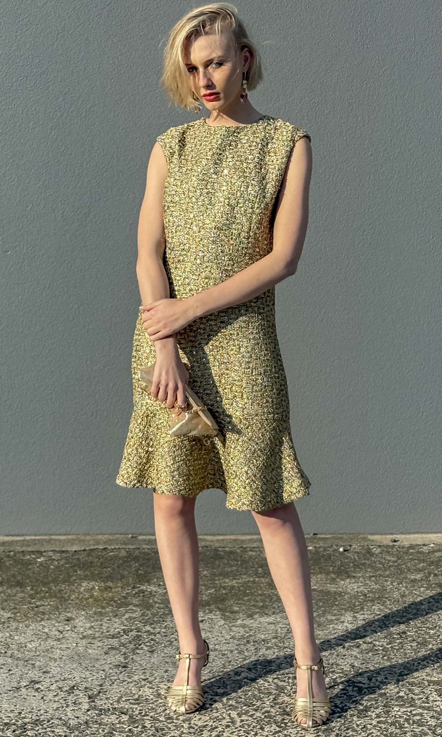 hoss Dahlia Dress - Weave Gold  Multi Colors