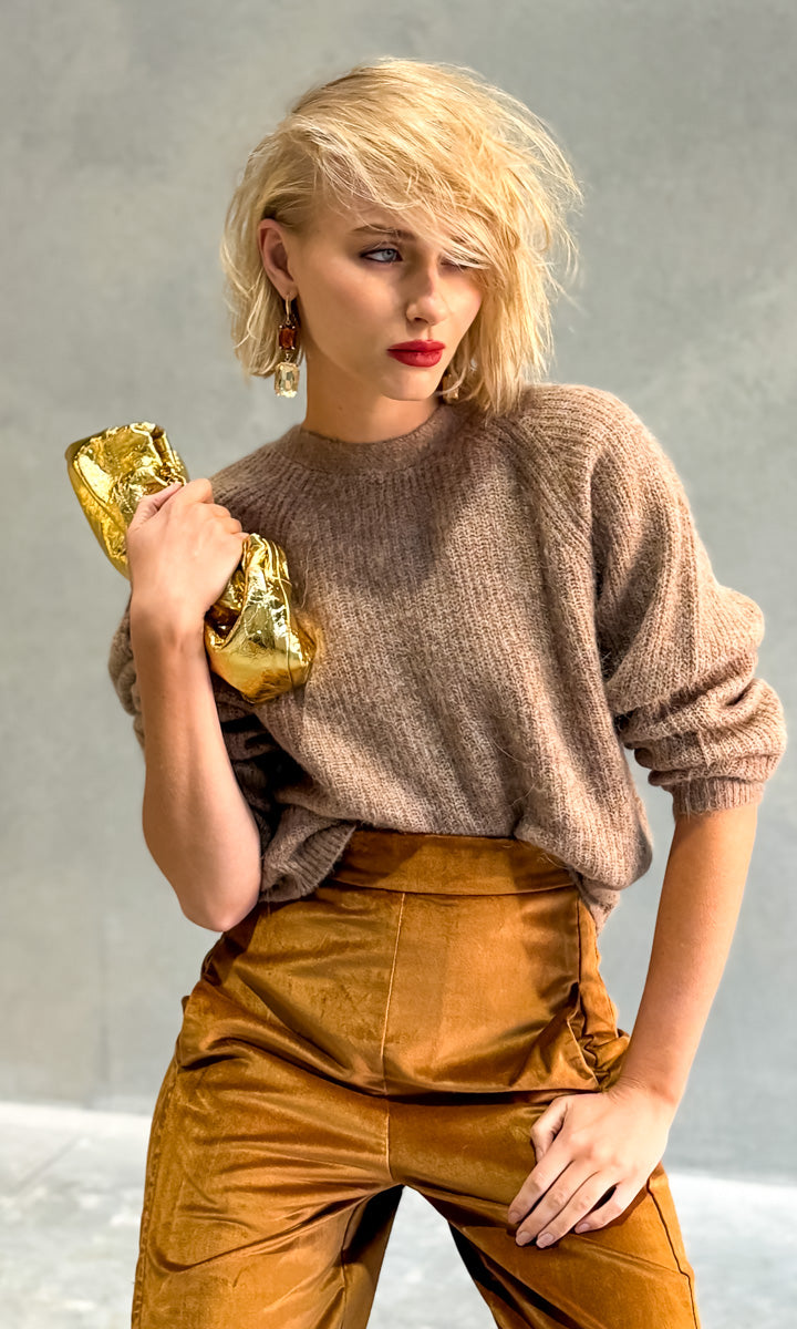 Second Female Cross Back Knit - Mocha