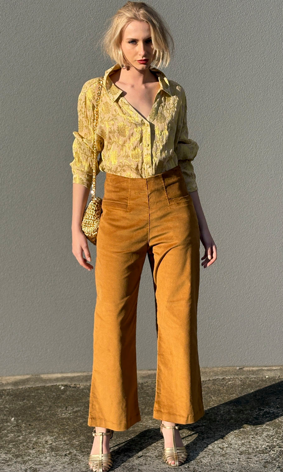 hoss Carter Micro Cord Pants - Rich Gold