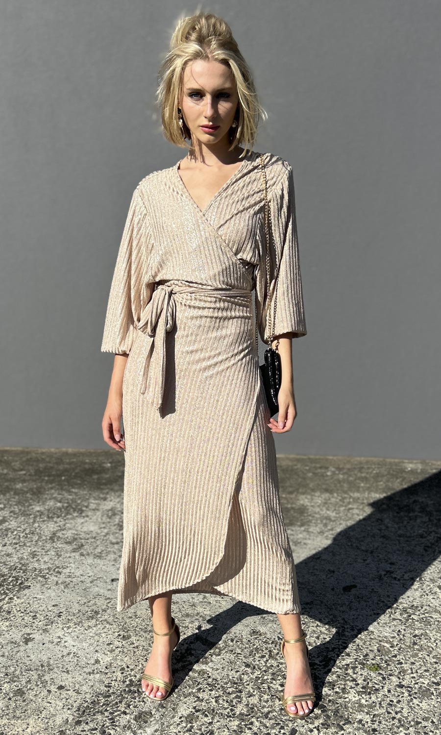 HOSS Champagne Knit Wrap Dress - hoss HOSS Champagne Knit Wrap Dress - hoss