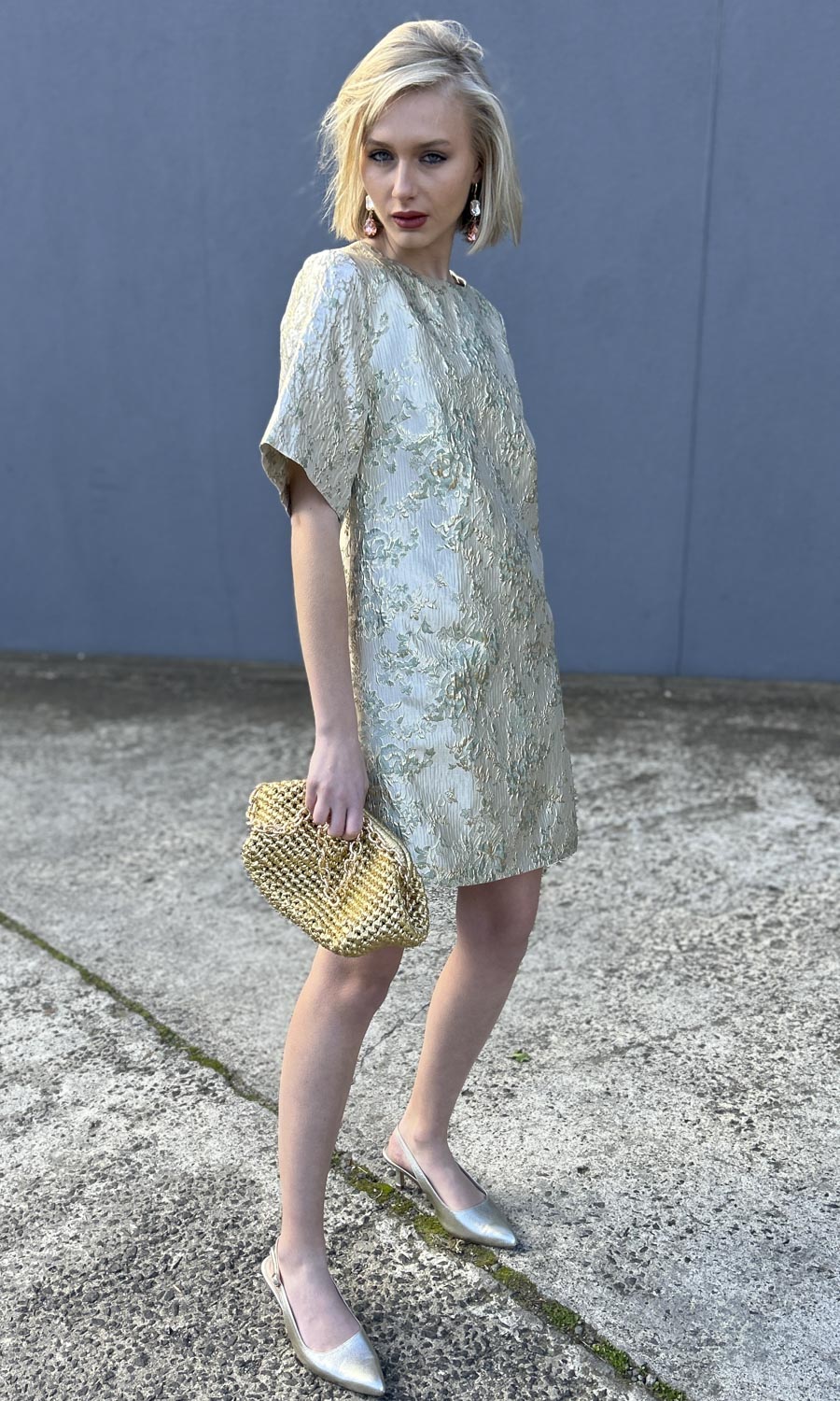 hoss Silk Brocade Mint Phillipa Dress - Limited edition hoss Silk Brocade Mint Phillipa Dress - Limited edition