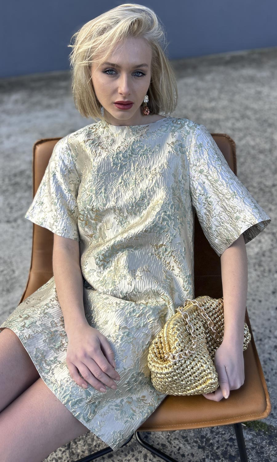 hoss Silk Brocade Mint Phillipa Dress - Limited edition hoss Silk Brocade Mint Phillipa Dress - Limited edition
