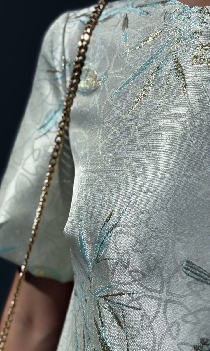 hoss Marcel Dress -  Powder Blue Silk
