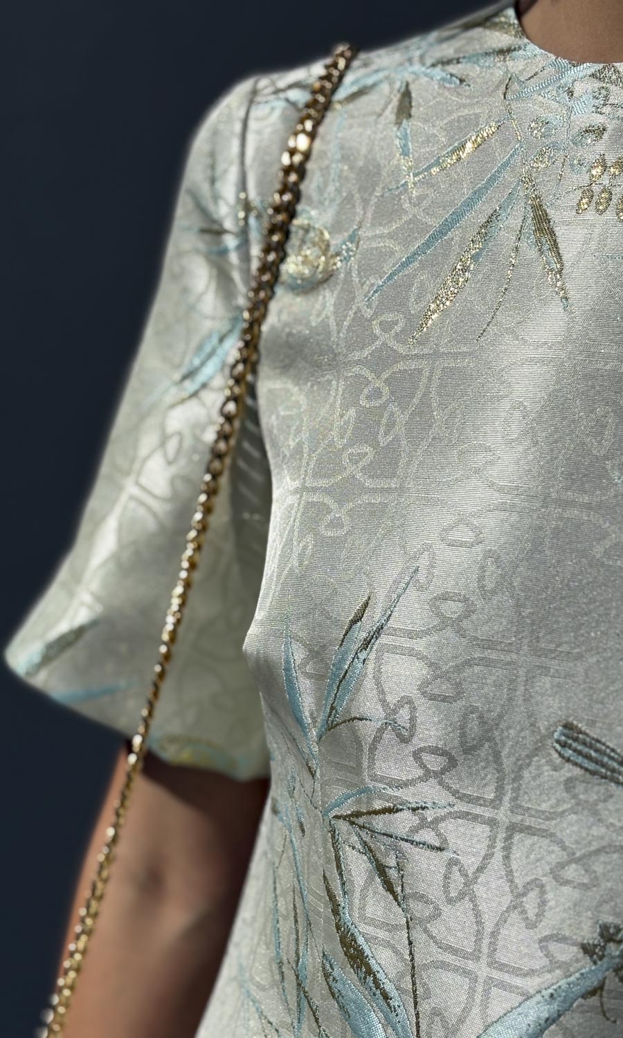 hoss Marcel Dress -  Powder Blue Silk