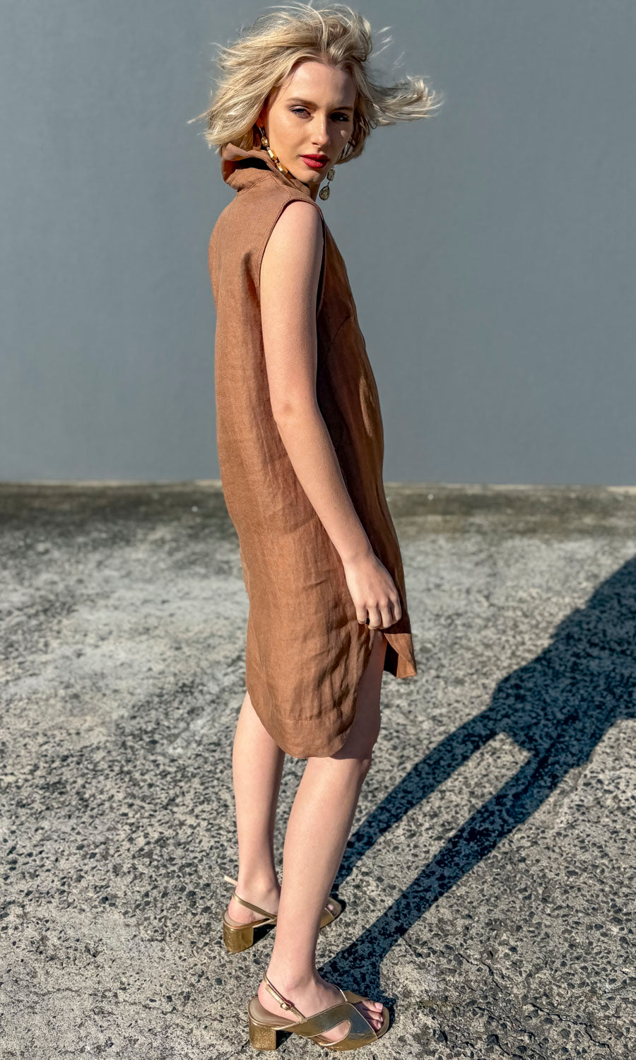 hoss Ginger Dress - Tobacco