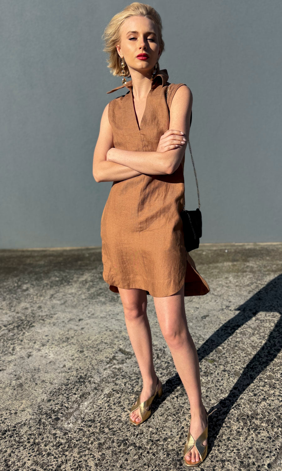 hoss Ginger Dress - Tobacco