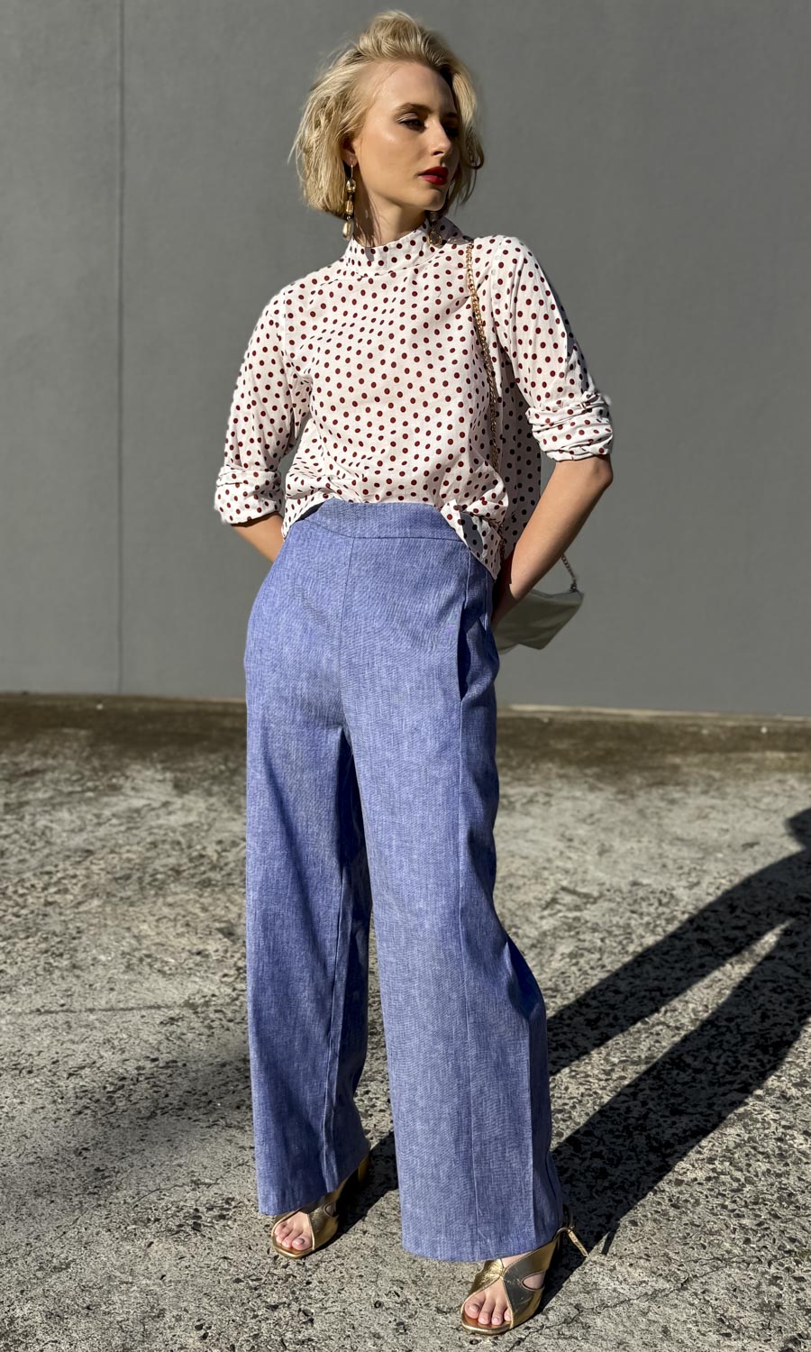 hoss Tribeca Soft Denim Trouser -  Blue