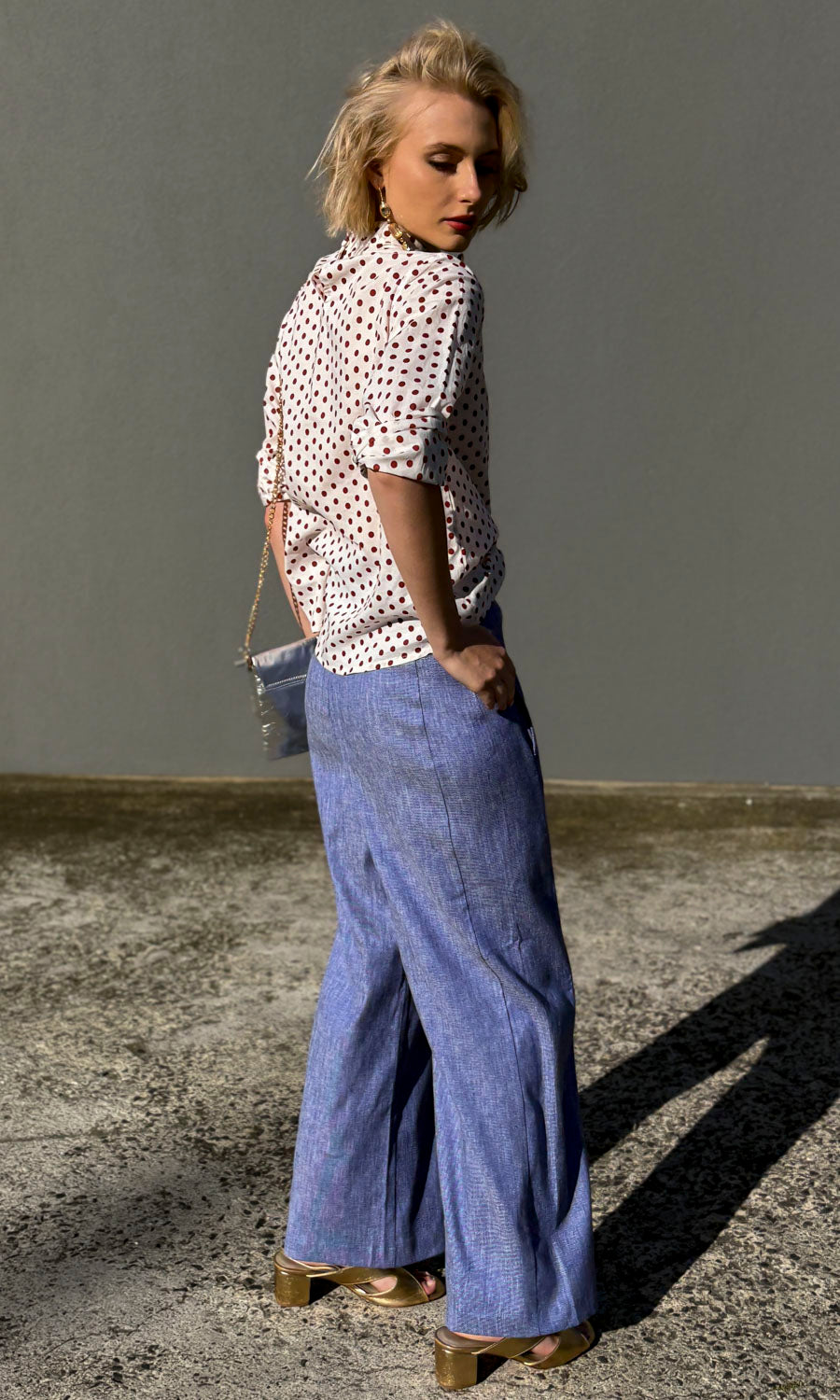 HOSS Owen Top - Rust Polka Dot