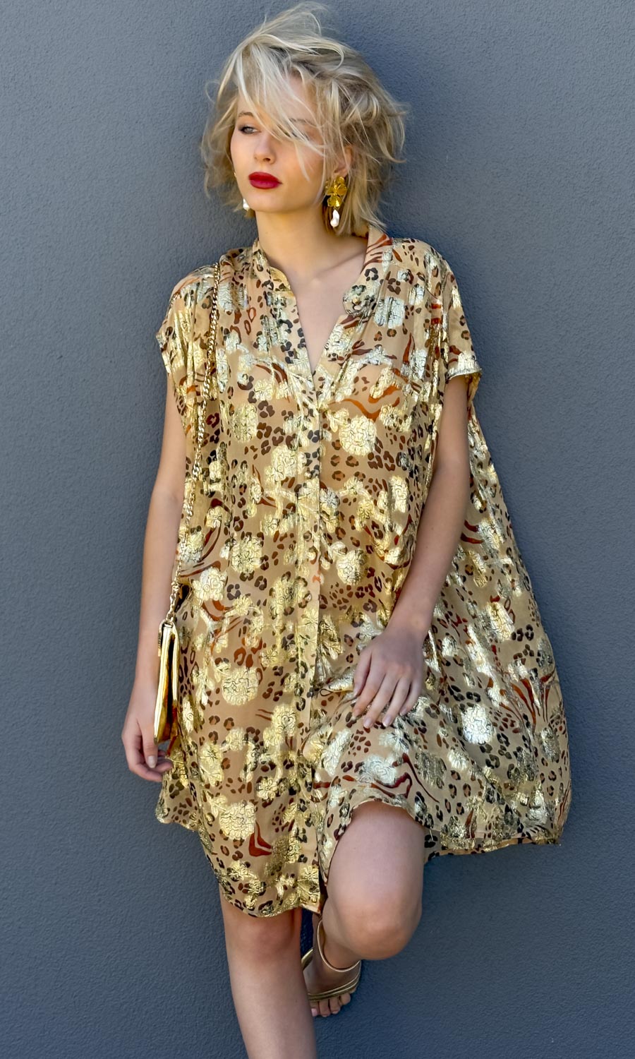 HOSS Cormac  Dress - Gold  Motive / Rust