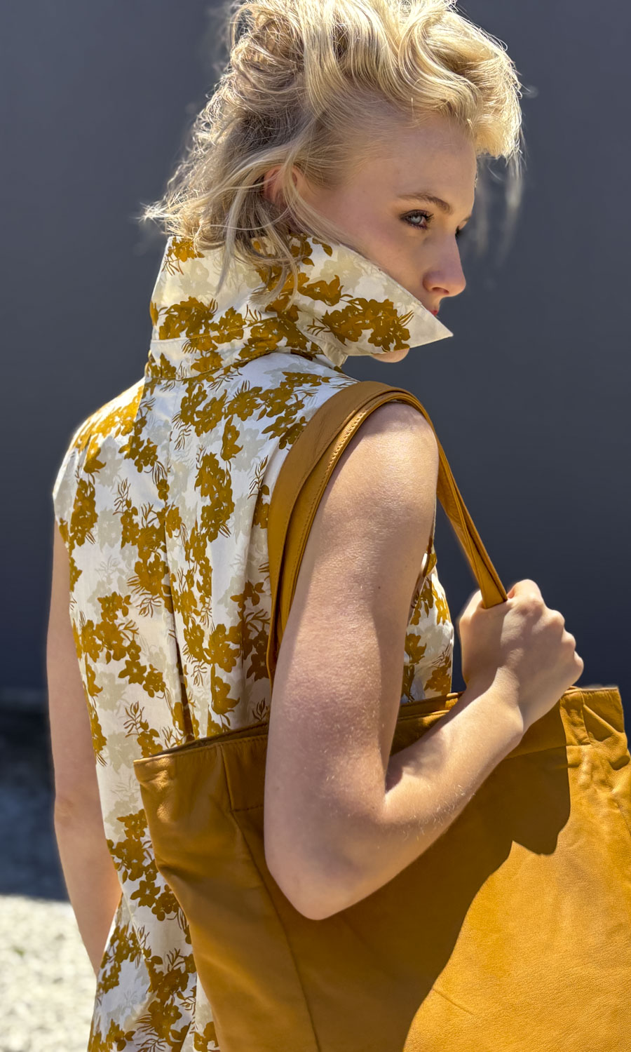 HOSS Leather Parker Tote - Orange