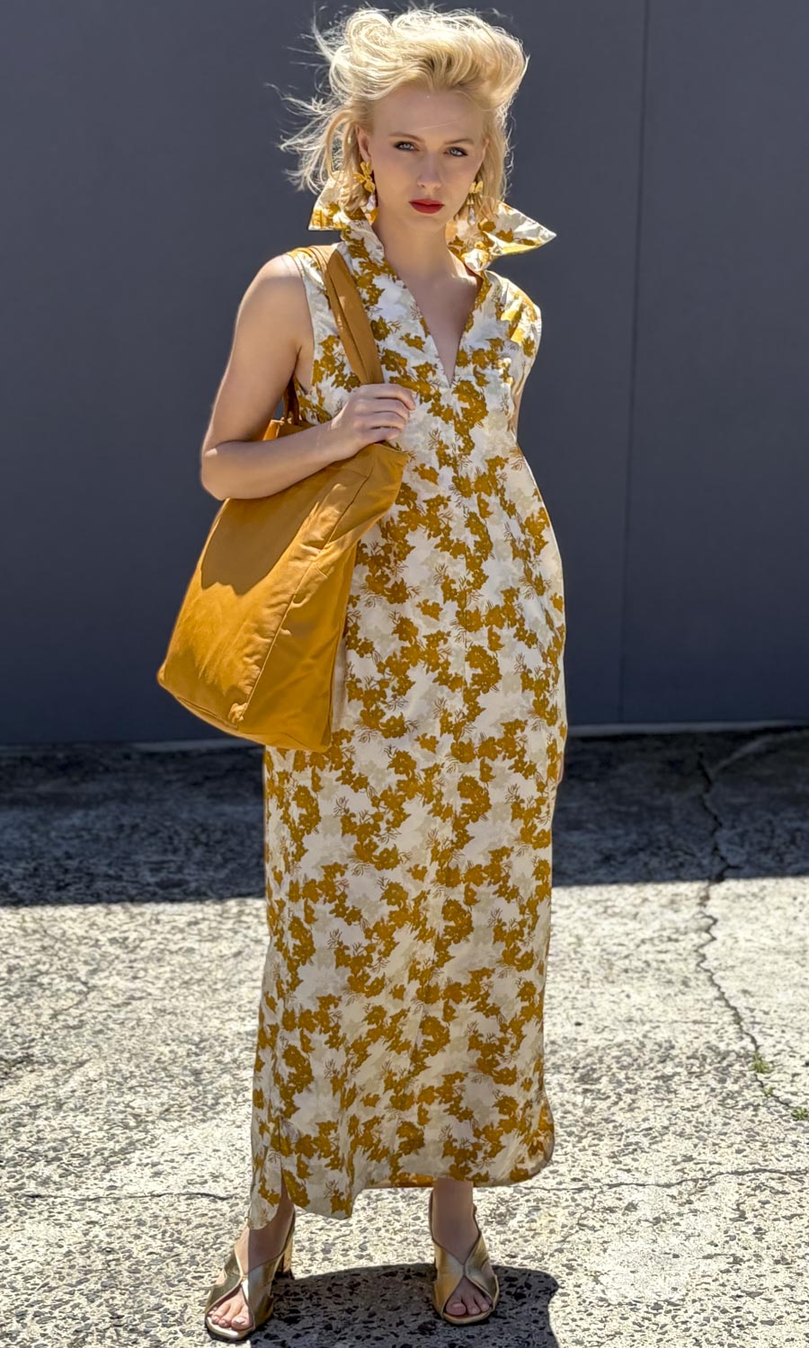 HOSS Leather Parker Tote - Orange