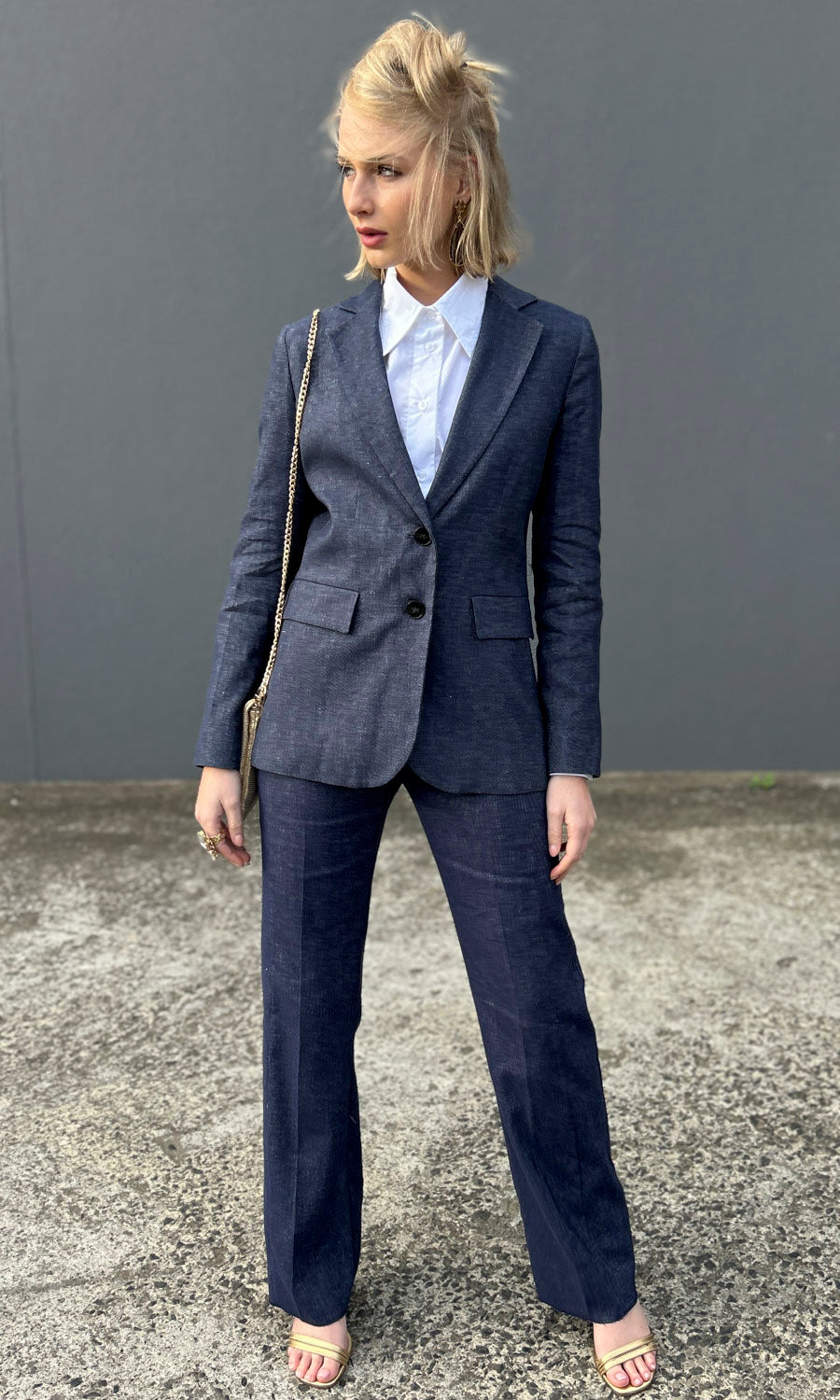 Marella Oxaria Stretch Denim Blazer hoss - Main Image