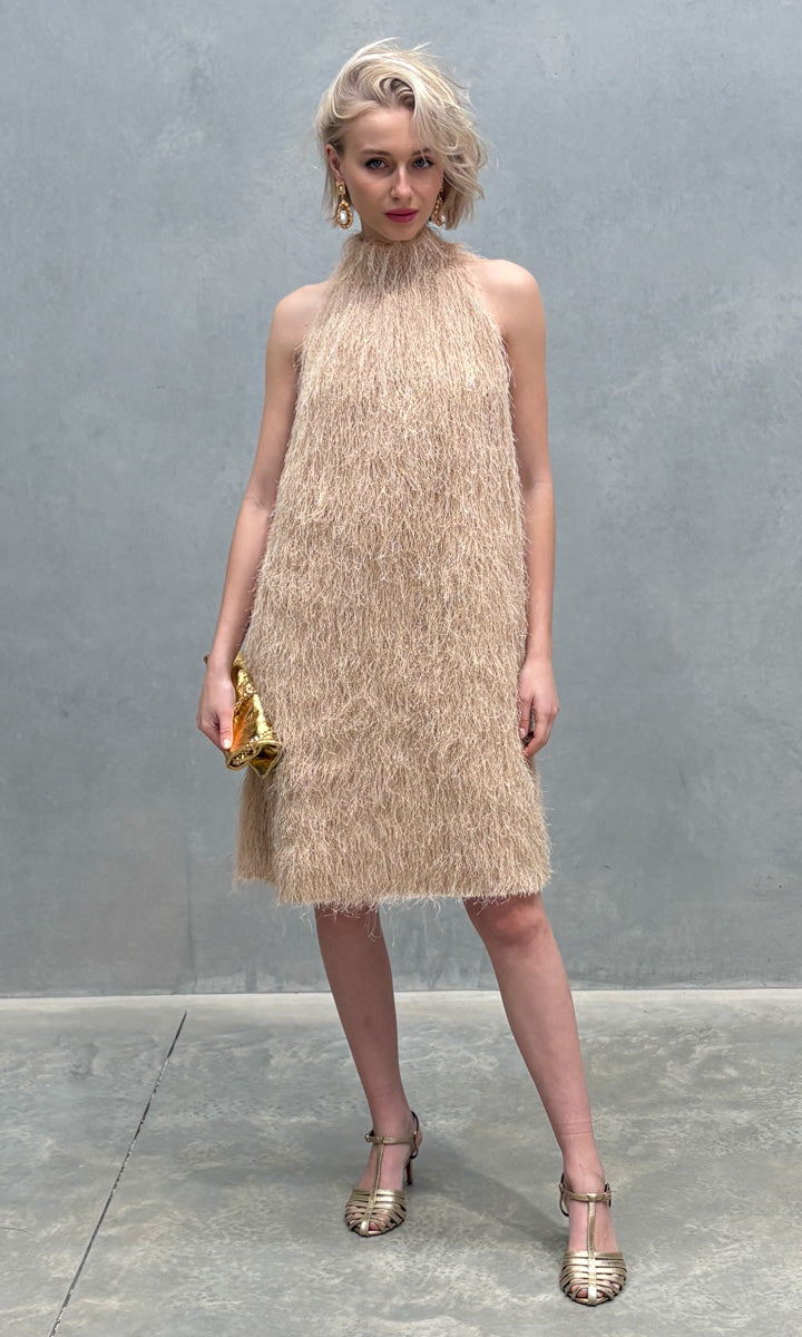 hoss Medina Dress - Blush Fringe