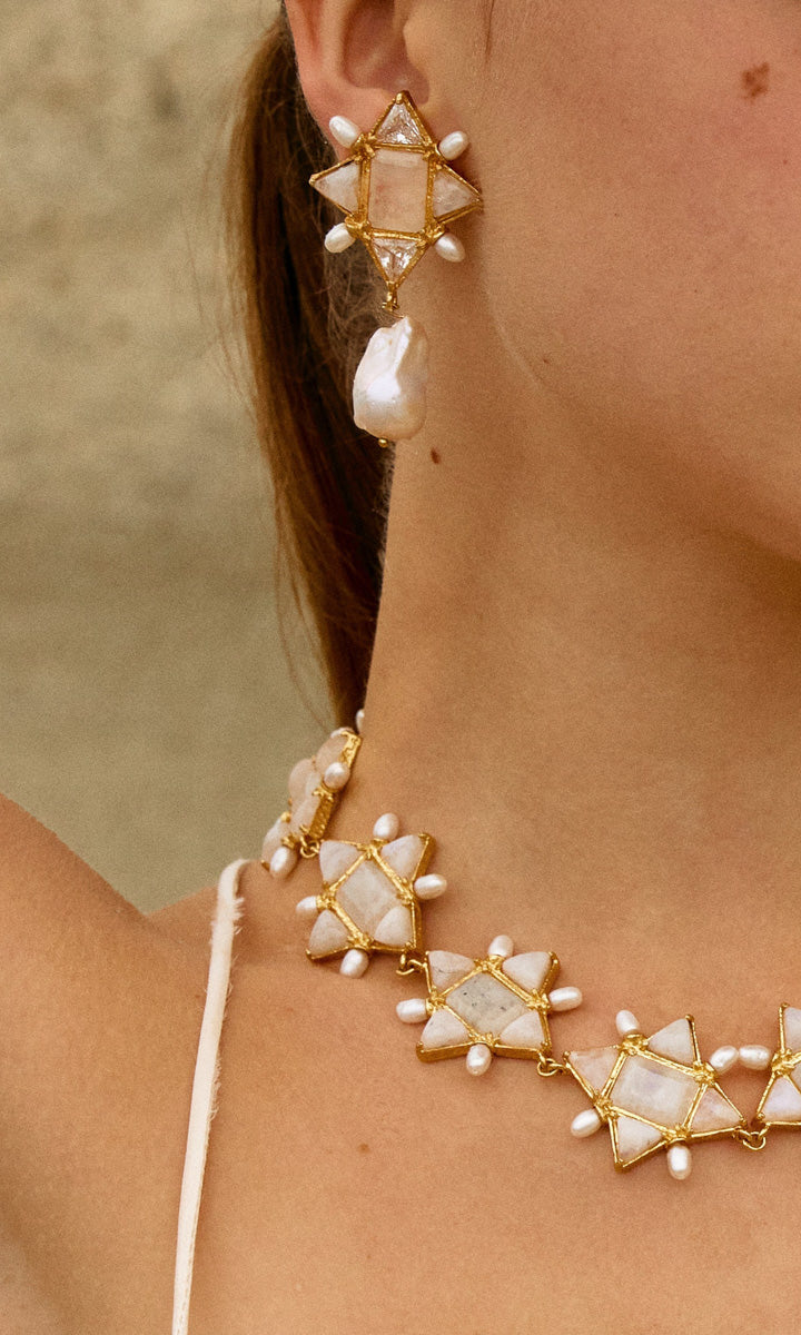 Christie Nicolaides Violetta Earrings - White